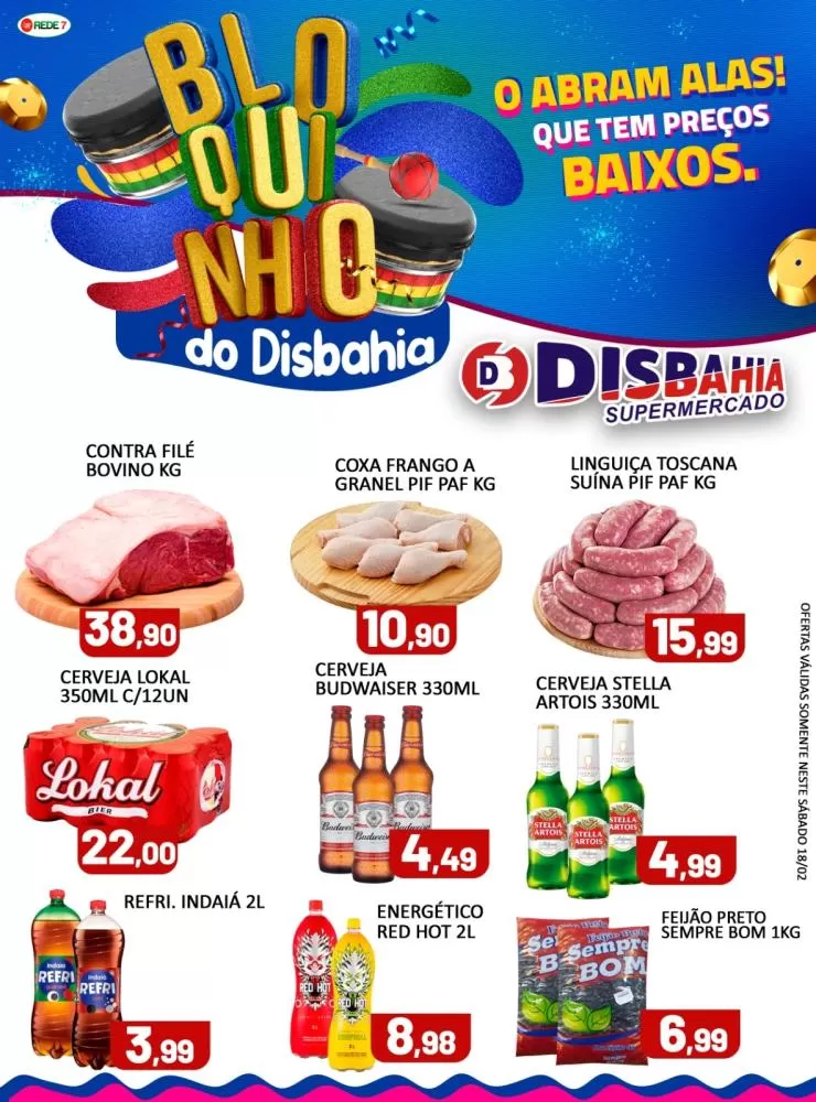 Bloquinho de ofertas do Disbahia Supermercado