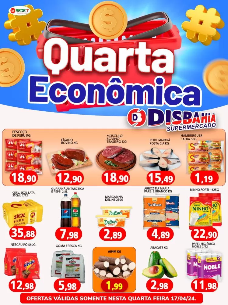 Economize na Quarta Econômica do Disbahia Supermercado!