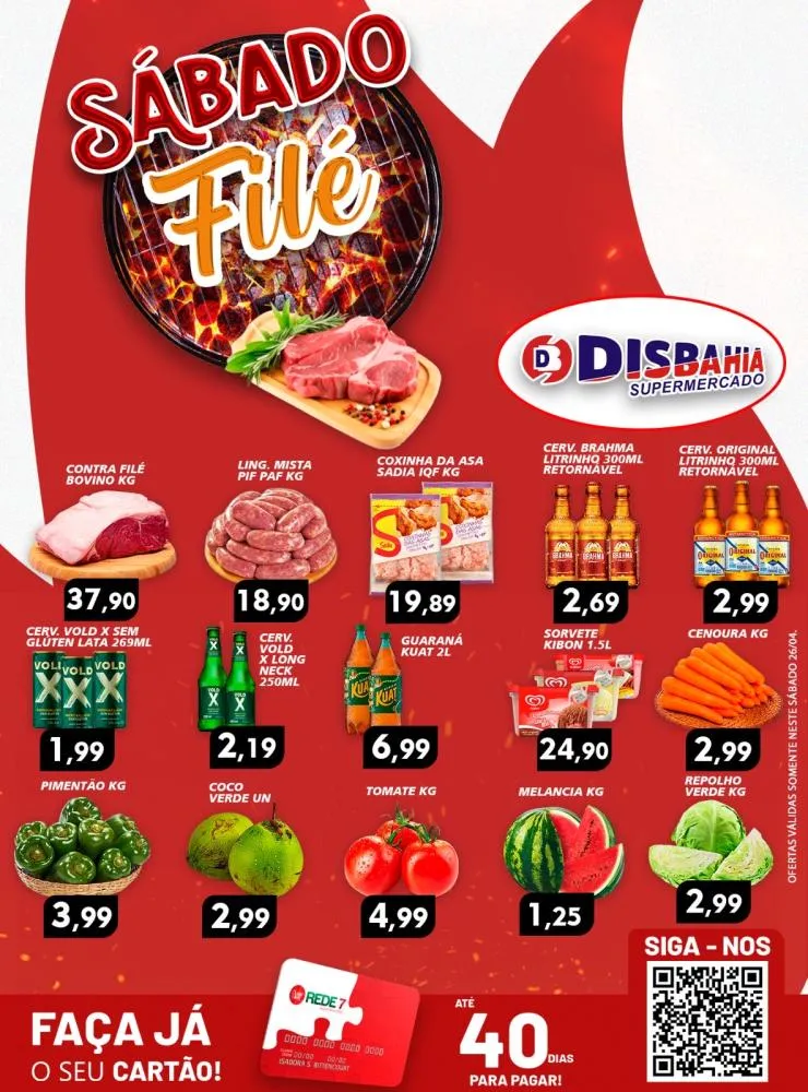 Ofertas: Sábado Filé do Disbahia Supermercado