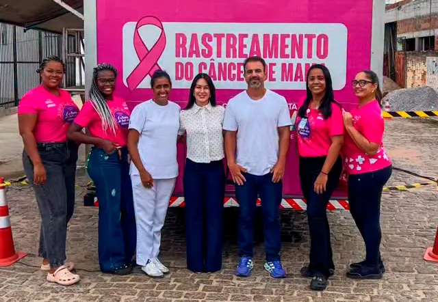 Primeira-dama de Brumado, Abiara Dias, faz chamado às mulheres para atendimento na Carreta da Mamografia