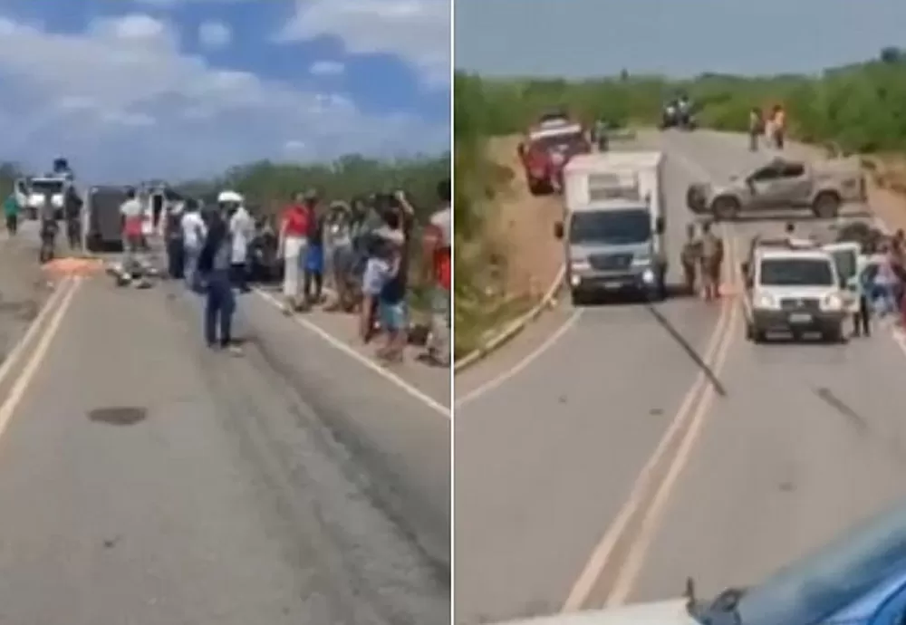 Bahia: Uma mulher e três PMs morrem em acidente entre carro e caminhão