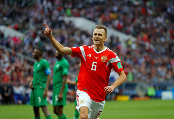 Seleção russa goleia a Arábia Saudita na abertura da Copa do Mundo 