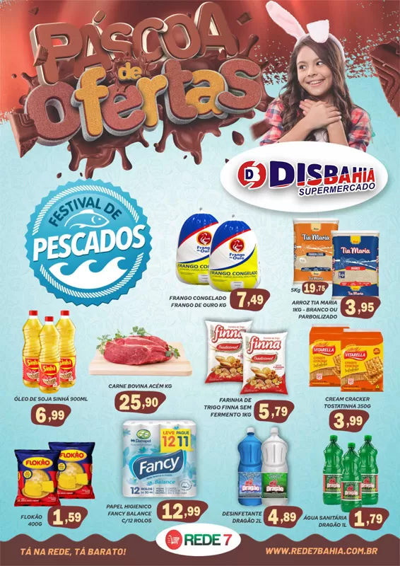 Ofertas de Páscoa do Disbahia Supermercado