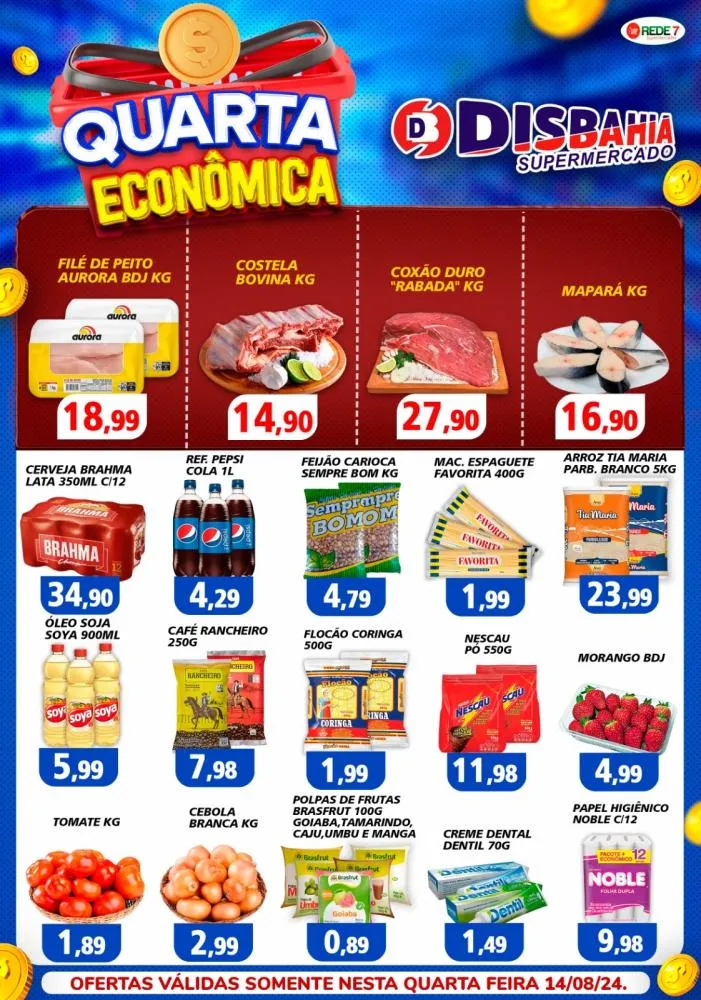 Economize na Quarta Econômica do Disbahia Supermercado!