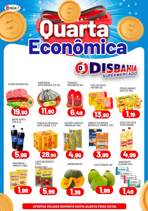 Economize na Quarta Econômica do Disbahia Supermercado!