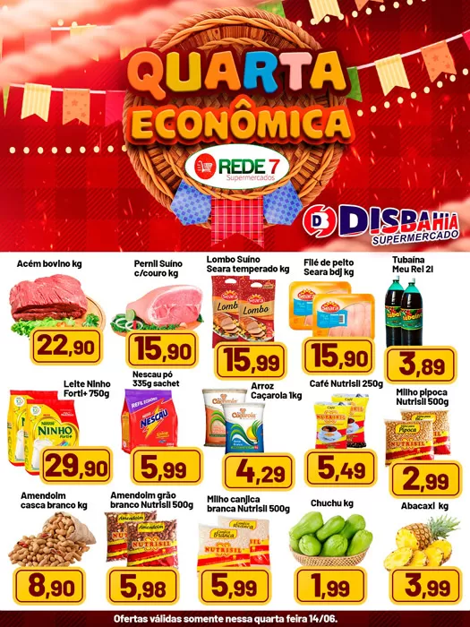Economize na Quarta Econômica do Disbahia Supermercado!