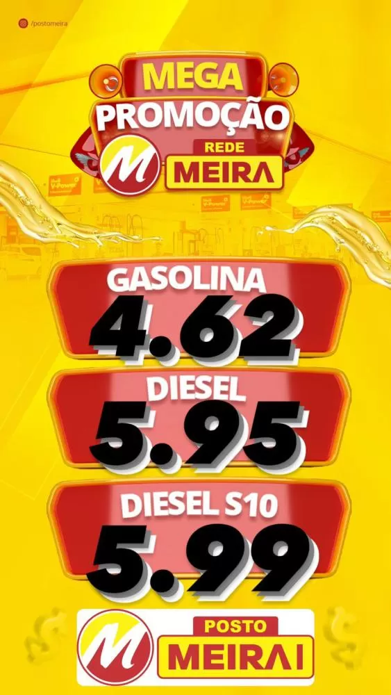 Promoção de combustíveis no Posto Meira I