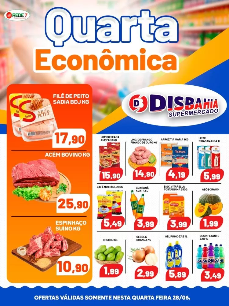 Economize na Quarta Econômica do Disbahia Supermercado!