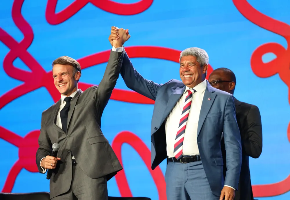 Jerônimo Rodrigues, Margareth Menezes e Emmanuel Macron abrem Festival Nosso Futuro Brasil–França, no Museu de Arte Moderna da Bahia