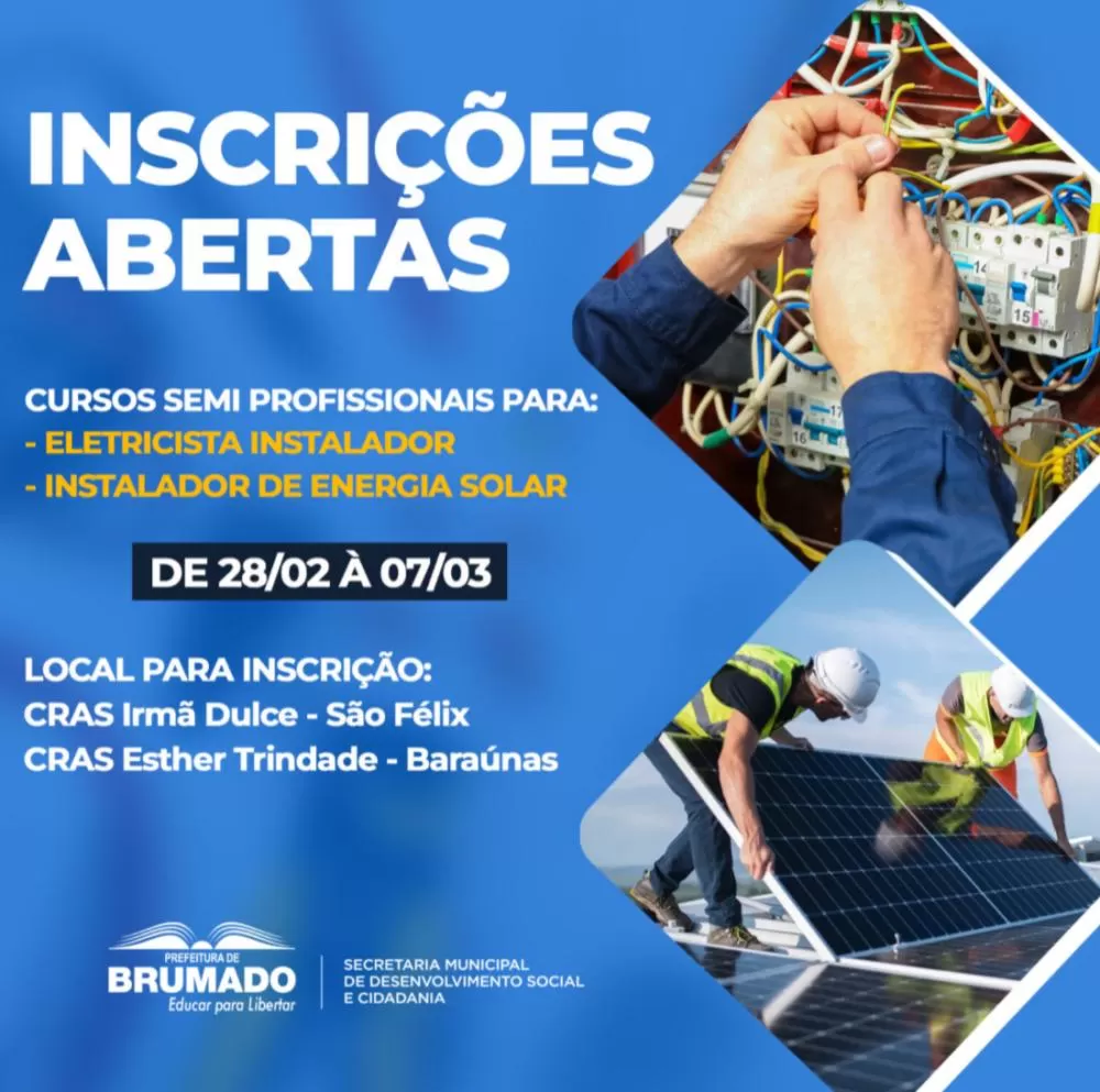 SESOC de Brumado oferece novas oportunidades em Cursos Profissionalizantes