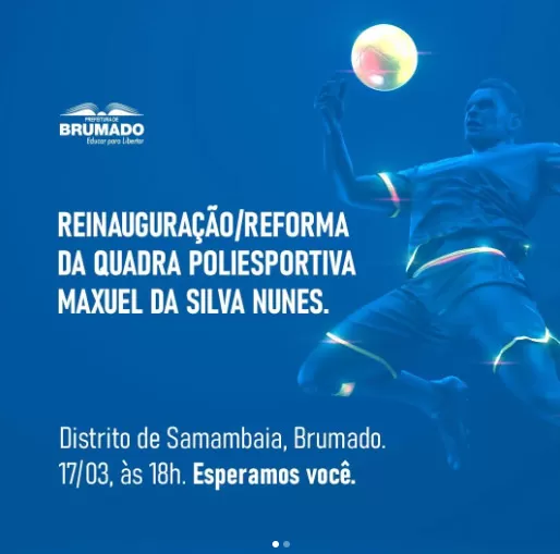 Prefeitura de Brumado conclui reforma da quadra em Samambaia e realiza evento de reinauguração
