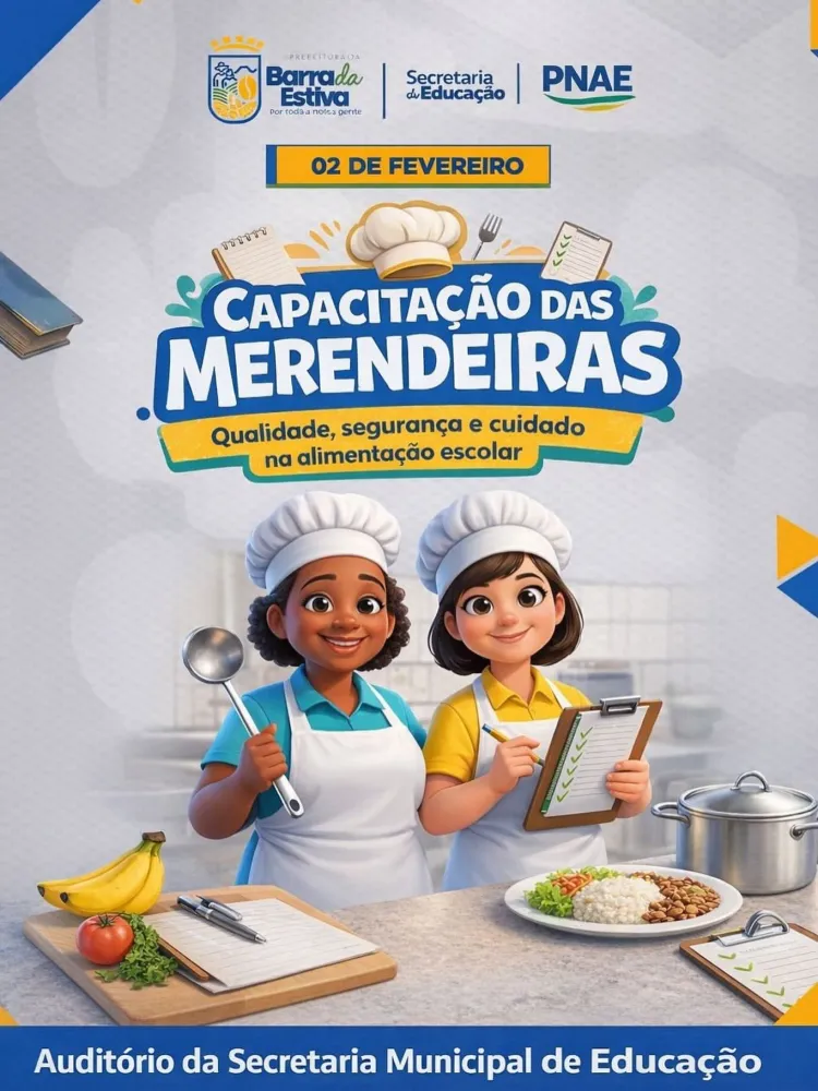 Secretaria de Educação de Barra da Estiva promove capacitação para merendeiras da rede municipal