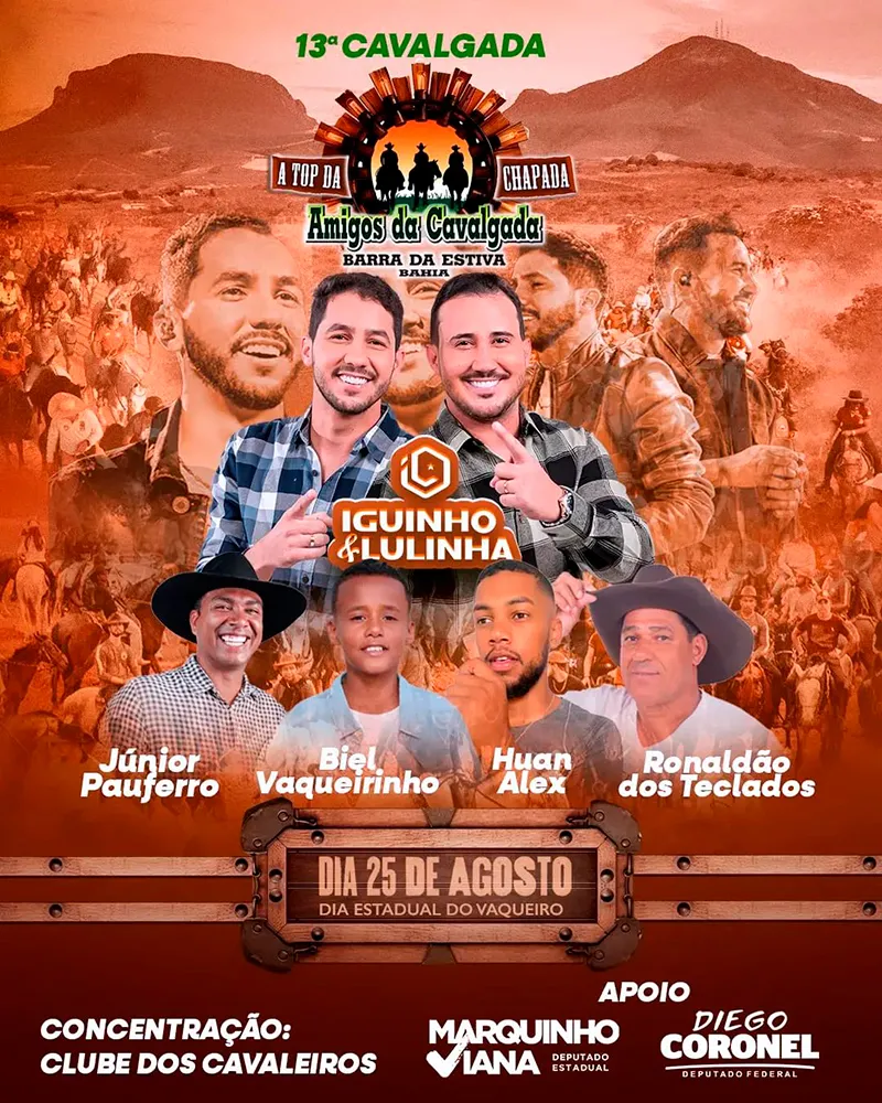 A Top da Chapada: 13ª Cavalgada dos Amigos da Cavalgada Promete Agitar Barra da Estiva