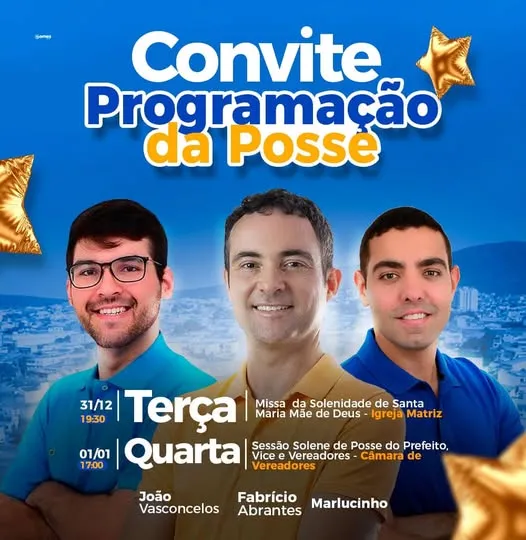 João Vasconcelos convida população para posse dos eleitos em Brumado