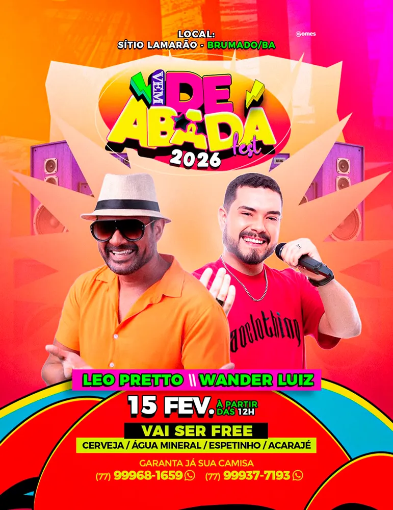 Vem de Abadá Fest promete agitar o domingo de carnaval em Brumado