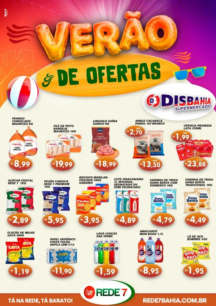 Ofertas de Verão do Disbahia Supermercado 