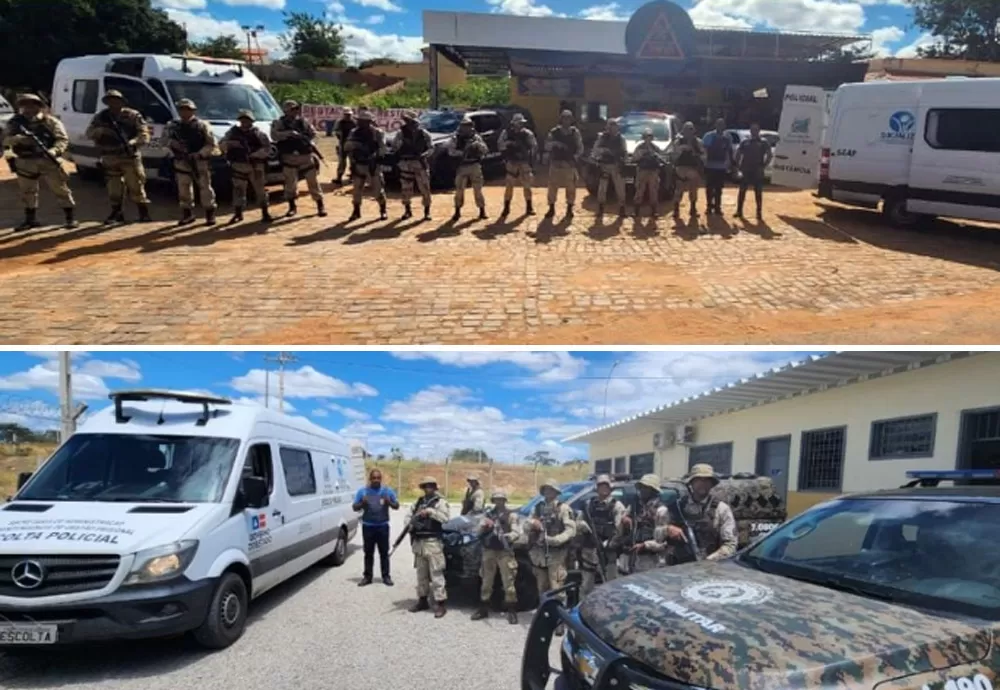 Detentos são conduzidos de Macaúbas para o Presídio de Brumado