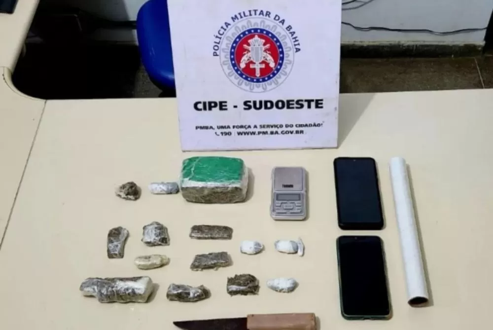 CIPE Sudoeste realiza operação e prende dois suspeitos por tráfico de drogas em Candiba