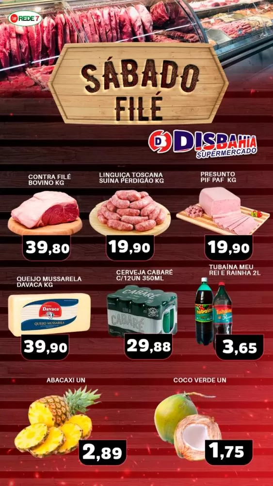 Ofertas: Sábado Filé do Disbahia Supermercado