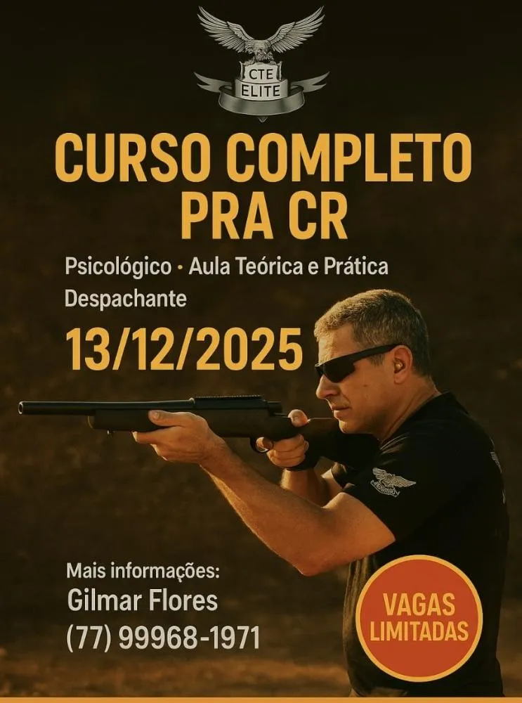 Clube de Tiros Elite Brumado realiza curso completo para retirada do Certificado de Registro (CR)