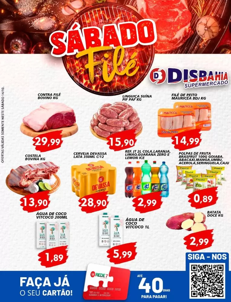 Ofertas: Sábado Filé do Disbahia Supermercado
