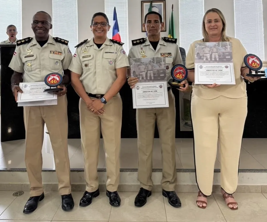 Polícia Militar homenageia parceiros com a entrega do título ‘Amigo da 46ª CIPM’