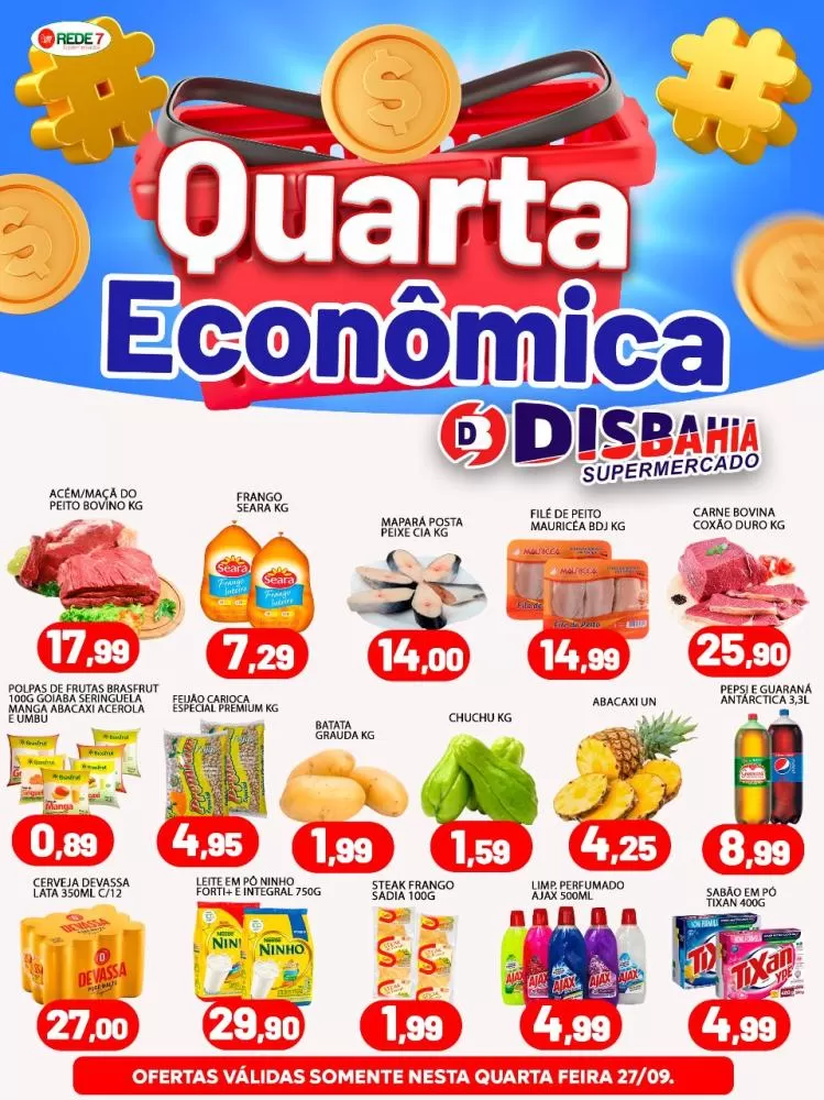 Economize na Quarta Econômica do Disbahia Supermercado!