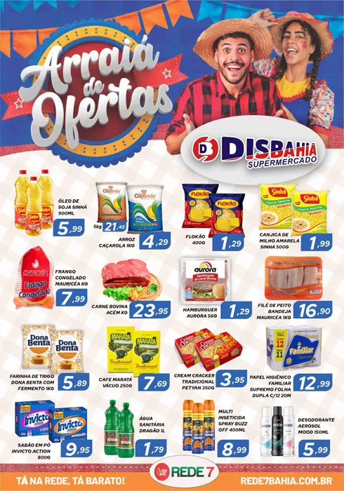 Arraiá de Ofertas do Disbahia Supermercado