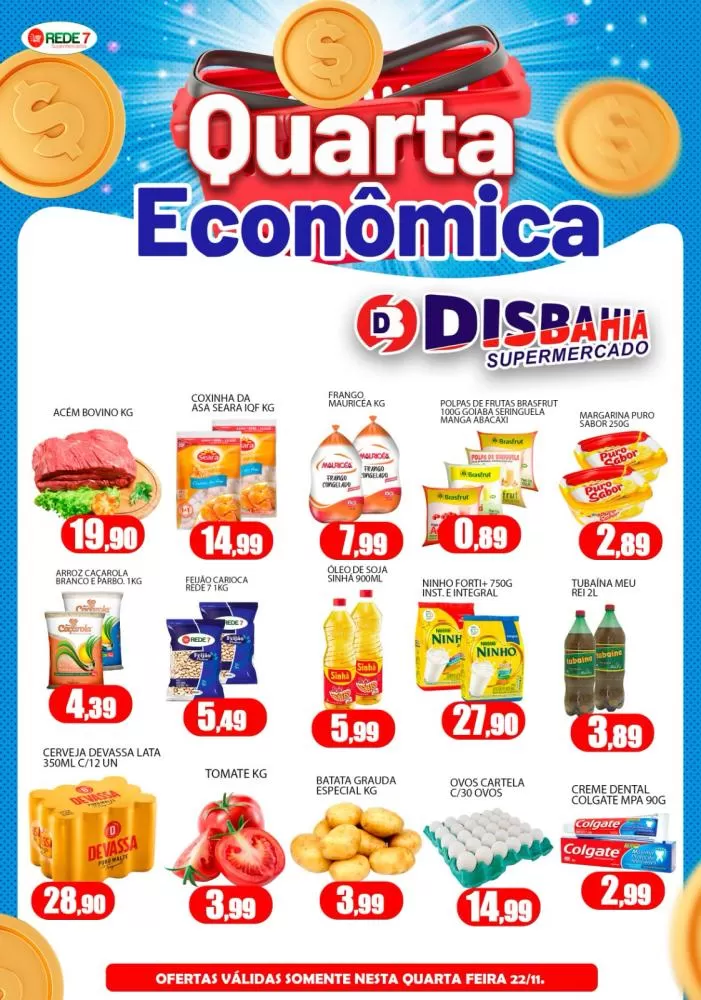Economize na Quarta Econômica do Disbahia Supermercado!