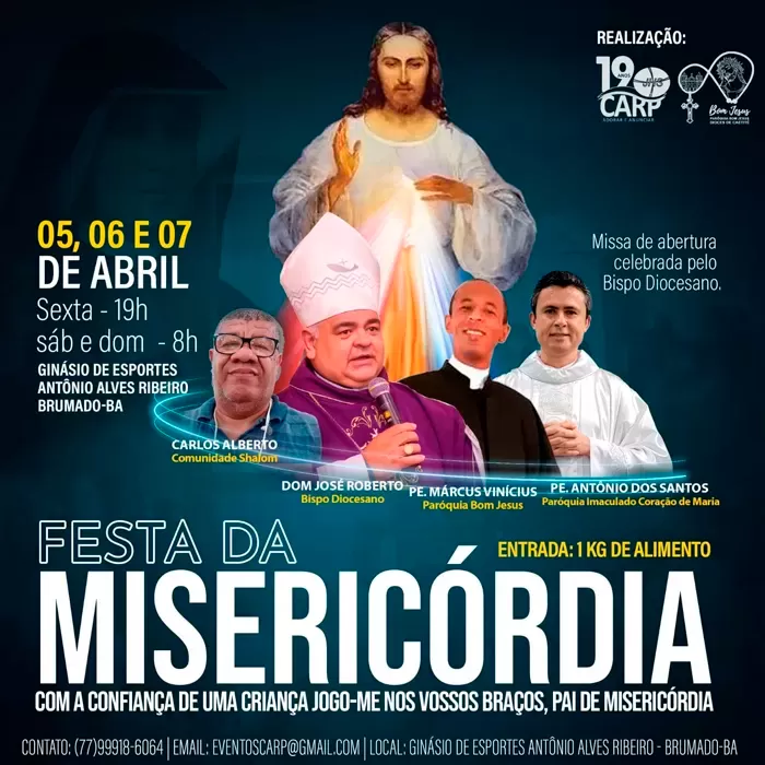 Festa da Misericórdia 2024 acontece em Brumado sexta, sábado e domingo