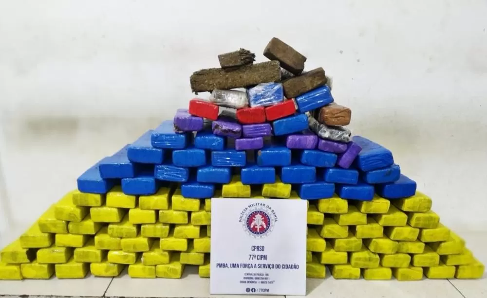 120 Kg de maconha são apreendidos pela PM em Vitória da Conquista