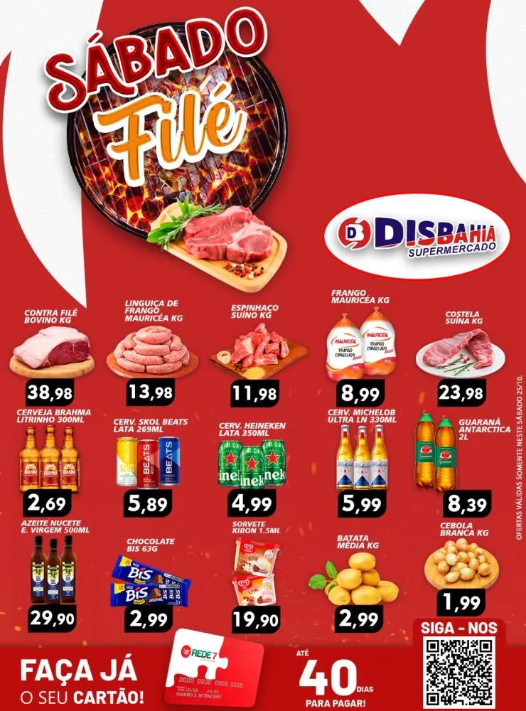 Ofertas: Sábado Filé do Disbahia Supermercado