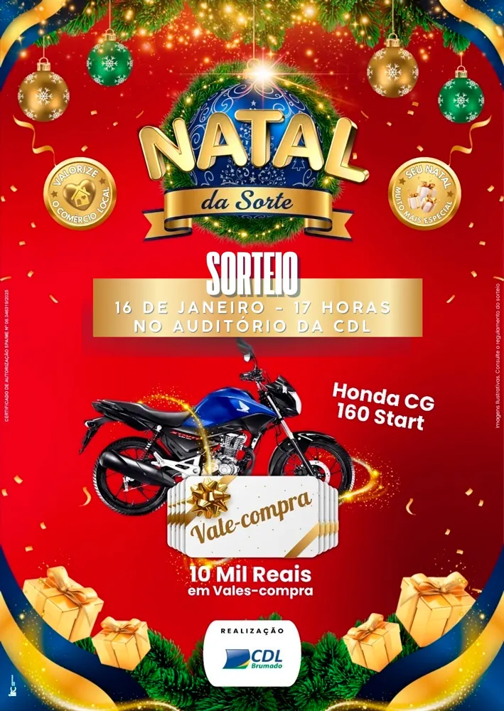 CDL realiza sorteio da campanha Natal da Sorte nesta sexta-feira