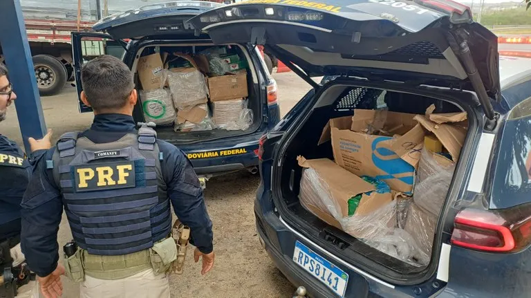 Operação Integrada: PRF e PF interceptam carregamento de 340 kg de drogas em Feira de Santana