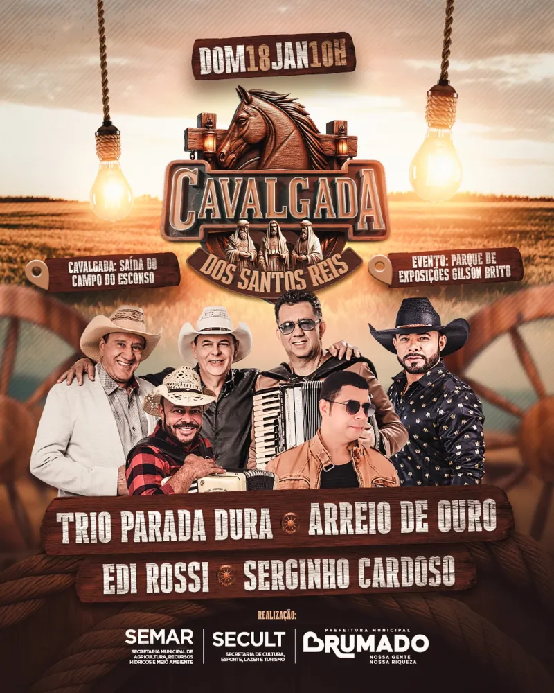 Divulgada a programação oficial da 1ª Cavalgada dos Santos Reis em Brumado