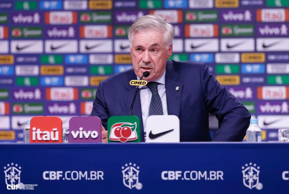 Carlo Ancelotti anuncia convocados para jogos contra Chile e Bolívia, pelas Eliminatórias