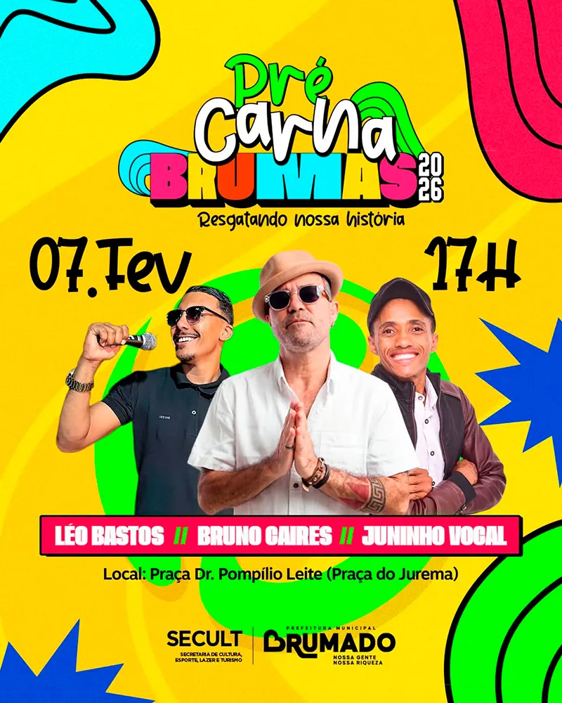 Pré-Carna Brumas abre clima de folia com esquenta neste sábado na Praça do Jurema