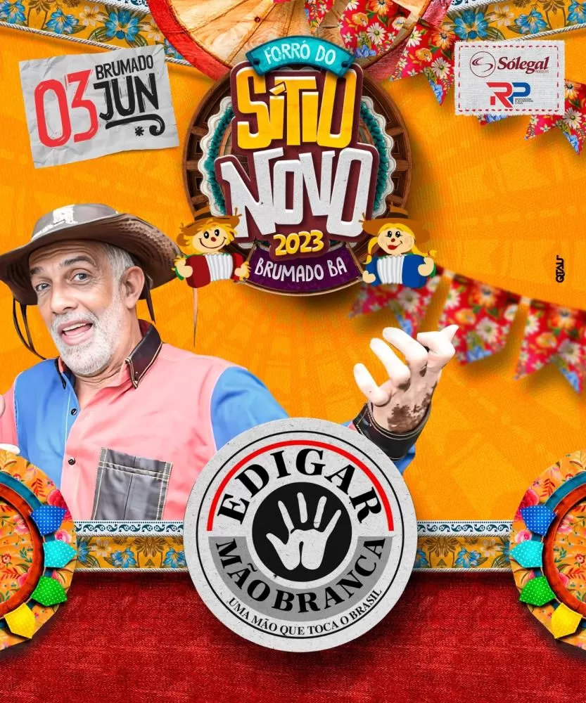Edigar Mão Branca é a segunda atração confirmada no Forró do Sítio Novo