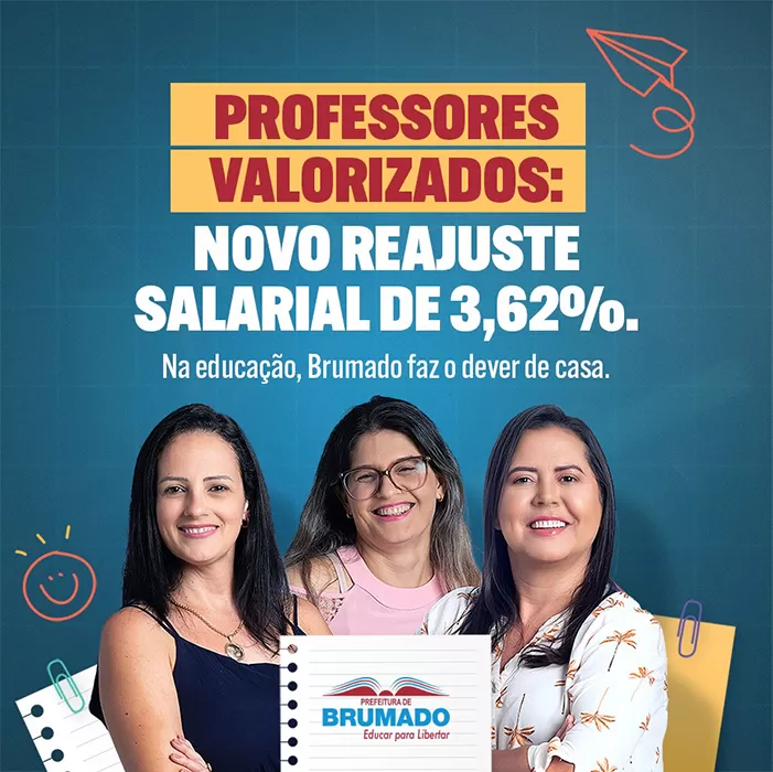 Prefeitura de Brumado reajusta salário dos professores pelo 3° ano seguido