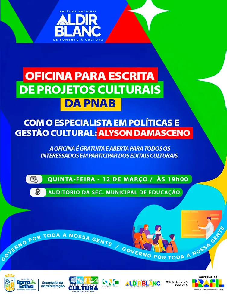 Barra da Estiva promove oficina para orientar produtores culturais sobre editais da PNAB