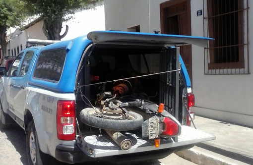 Aracatu: Polícia Militar apreende motocicleta adulterada