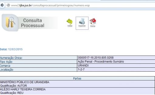Recém-empossado, presidente da câmara de Aracatu responde processo criminal em Urandi