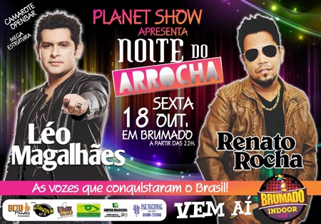 Brumado: É nesta sexta-feira, 18, a noite do arrocha com Léo Magalhães e Renato Rocha