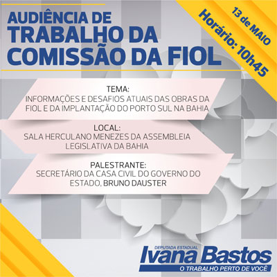 Comissão da Fiol receberá secretário da Casa Civil para debater desafios da obra