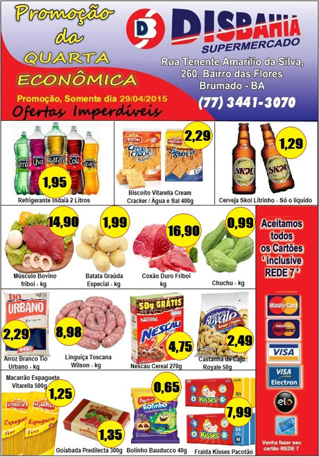 Quarta-feira é dia de economizar na Quarta Econômica do Disbahia