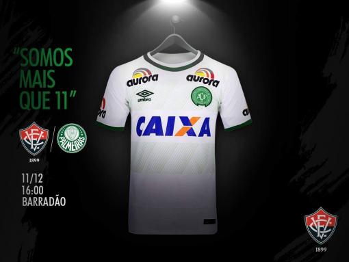 Vitória vestirá uniforme da Chapecoense no último jogo da temporada