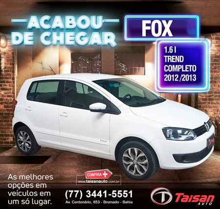 Taisan Auto: Acaba de chegar FOX 1.6 I Trend completo 2012/2013