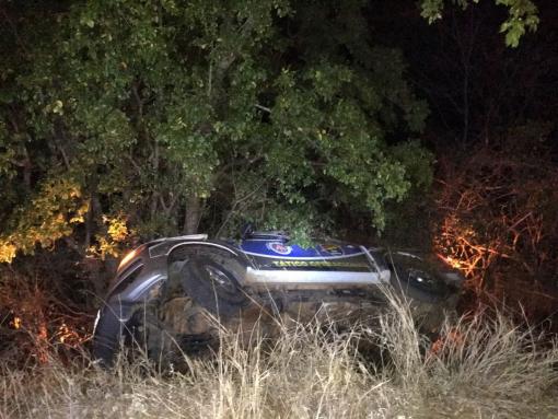 Viatura da Polícia Militar tomba no trecho entre Livramento e Paramirim 