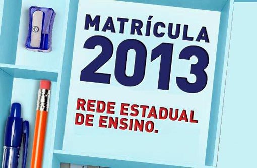 Matrículas na rede estadual de ensino começam na próxima segunda-feira