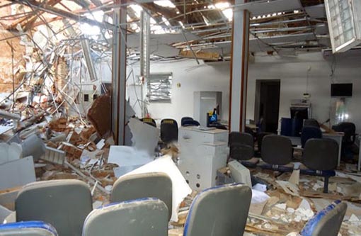 Paratinga: Bandidos explodem caixa eletrônico do Banco do Brasil, atiram em casa de policias e fogem